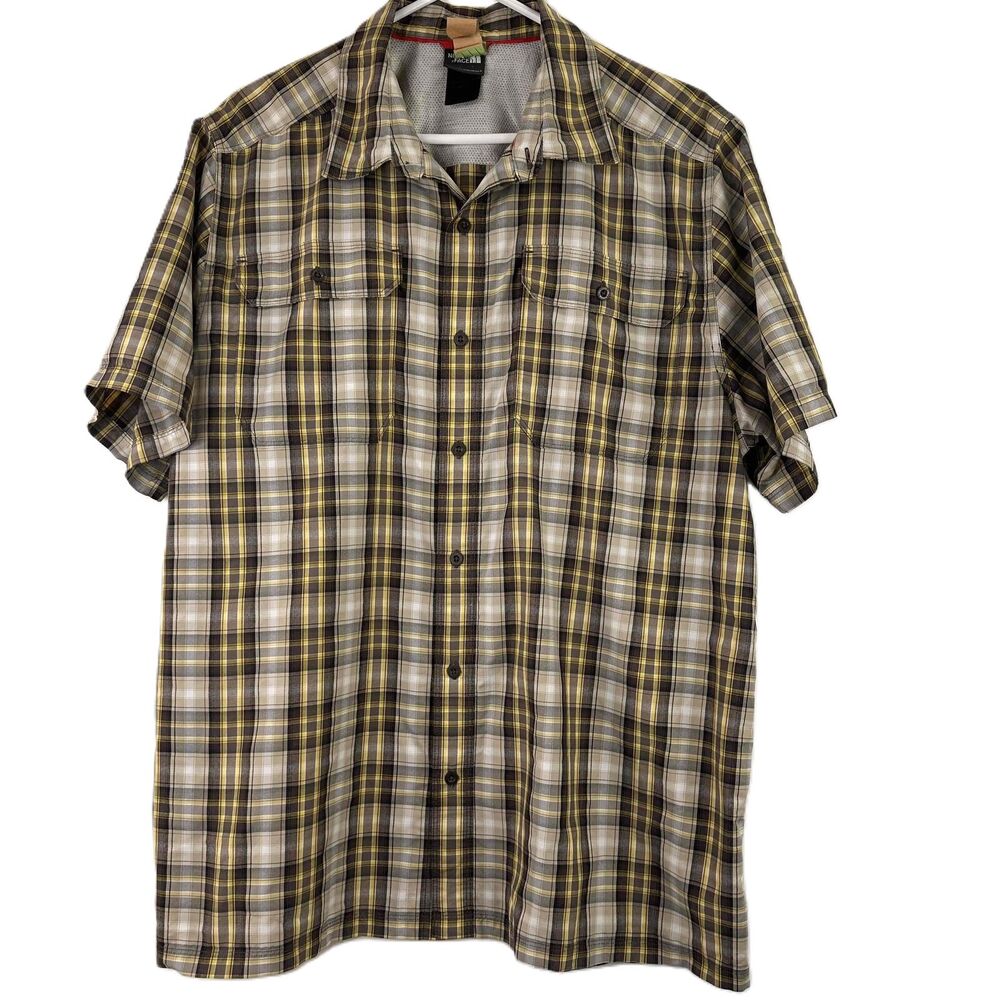 The North Face Pine Knot Woven Plaid Collared Button-Up Shirt Size XL